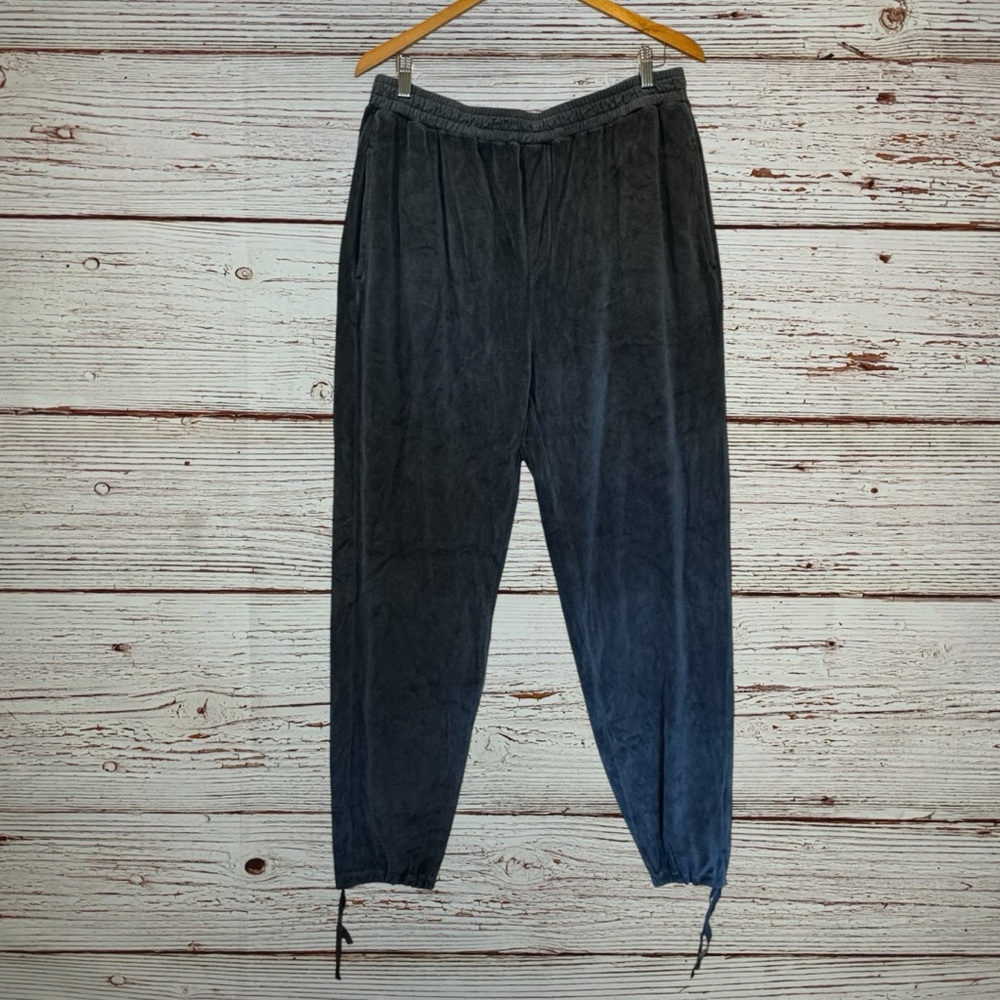 NWT Suzie Kondi Unisex Track Pants in Adriatic Velour Sz L